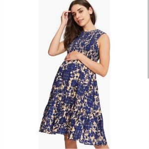 Hatch Blue Floral Size 1 Maternity Dress